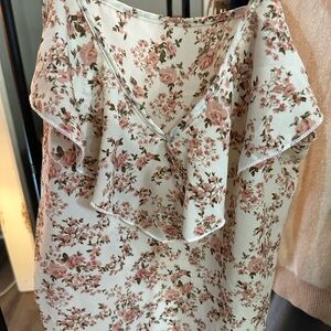 Floral Ruffle Blouse